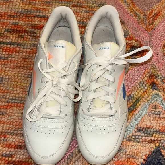 REEBOK SNEAKERS RETRO CLASSIC LEATHER WHITE DV8500 CHALK WHITE 9.5 - Picture 5 of 9